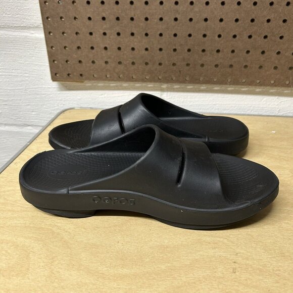 Oofos OOahh Black Recovery Support Slides Unisex Men's 9 / Women's 11 - Picture 6 of 9